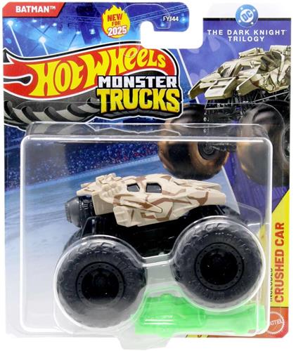 Hot Wheels Monster Jam truck Batman batmobiel tumbler - monstertruck 9 cm schaal 1:64