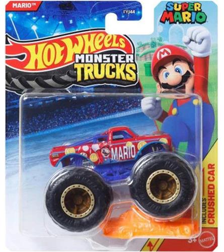 Hot Wheels Monster Jam truck Super Mario - monstertruck 9 cm schaal 1:64