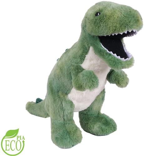 PIA Soft Toys - Pluche Dino T-Rex Knuffel - groen - 32 cm