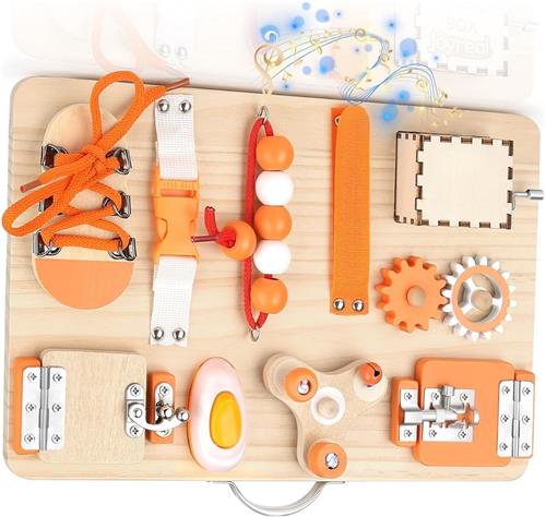 Lexium Busy Board - Montessori Speelgoed - Busy Board Montessori - Activity Board - Activiteitenbord - Motoriek Speelgoed - Educatief - Sensorisch Speelgoed