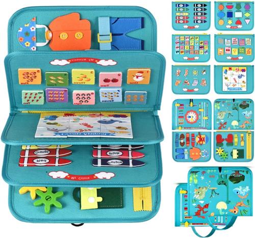 Lexium Busy Board - Montessori Speelgoed - Busy Board Montessori - Activity Board - Activiteitenbord - Motoriek Speelgoed - Educatief - Sensorisch Speelgoed