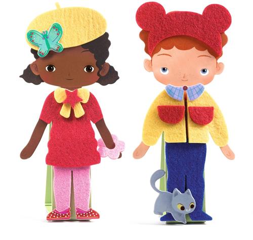 Djeco LES PETITS - COLLAGES Shabiller de douceur - FSC MIX.