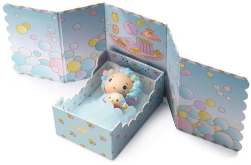 Djeco tinyly Blue tinyroom - miniatuur slaapkamer speelgoedset.