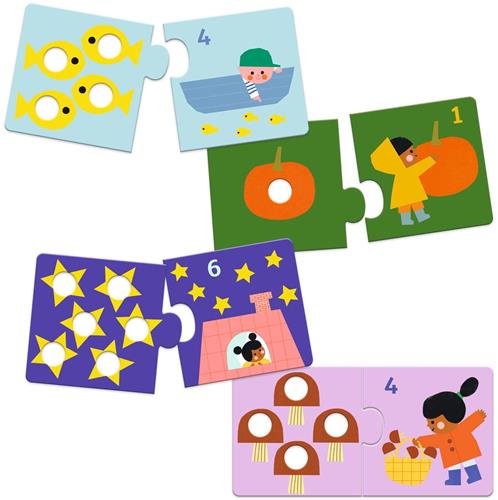 Djeco puzzel educatief Duo cijfers leren tellen speelgoed.