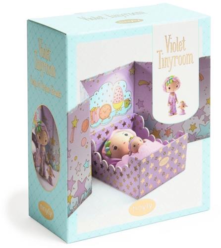 Djeco tinyly Violet tinyroom miniatuur slaapkamer speelgoed.