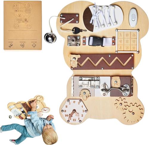 Lexium Busy Board - Montessori Speelgoed - Busy Board Montessori - Activity Board - Activiteitenbord - Motoriek Speelgoed - Educatief - Sensorisch Speelgoed