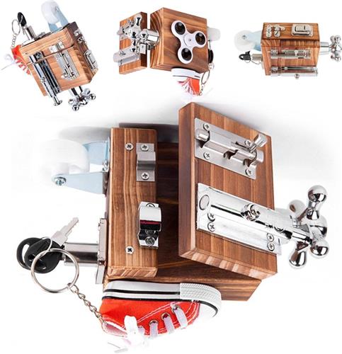 Lexium Busy Board - Montessori Speelgoed - Busy Board Montessori - Activity Board - Activiteitenbord - Motoriek Speelgoed - Educatief - Sensorisch Speelgoed