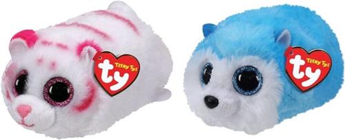 Ty - Knuffel - Teeny Ty's - Tabor Tiger & Slush Husky
