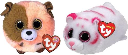 Ty - Knuffel - Teeny Puffies - Mandarin Dog & Tabor Tiger