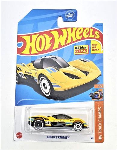 HOT WHEELS GROUP C FANTASY BLACK/YELLOW 89/250 1:64 HW TRACK CHAMPS 3/5