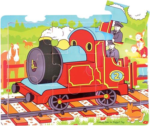 Bigjigs 9 Piece Tray Puzzle - Train
