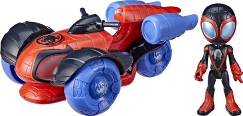 Hasbro Spidey Miles Morales Glow Tech Techno Racer + Licht En Geluid