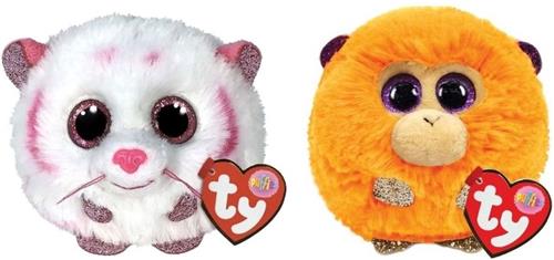 Ty - Knuffel - Teeny Puffies - Tabor Tiger & Coconut Monkey