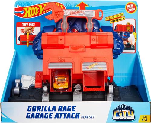 Hot Wheels City - Razende Gorilla Garage-aanval Speelset