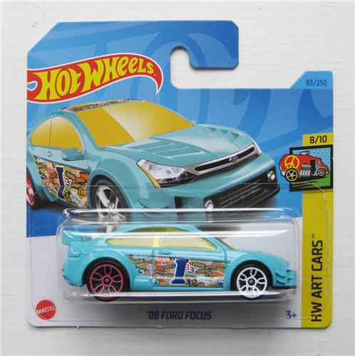 HOT WHEELS FORD FOCUS 08 83/250 1:64 TURQOISE 08/10