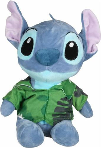 Disney pluche knuffel Stitch - Lilo and Stitch - Hawaii blouse groen - 30 cm - Bekende figuren