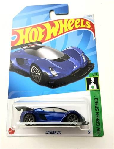 HOT WHEELS CZINGER 21C BLUE 13/250 1:64 HW GREEN SPEED 1/10