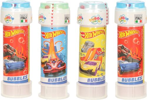 4x Hot Wheels race autos bellenblaas flesjes met spelletje 60 ml voor kinderen - Uitdeelspeelgoed - Grabbelton speelgoed