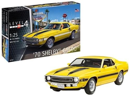 Thuys  Modelbouw Auto  Bouwpakket  Shelby Mustang GT500 Schaal 1:25  20 x 9 x 7cm  Geel