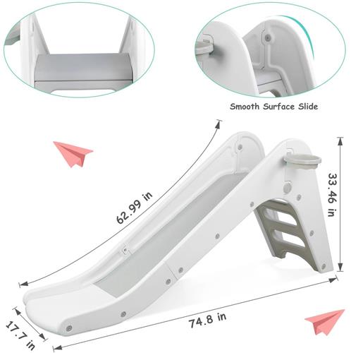 Glijbaan Peuter - Vrijstand met Trap - Buiten - Wit