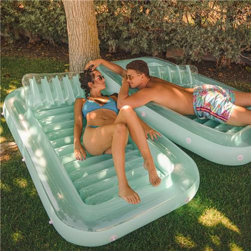 MKSS® Tanning Pool Bed - Luchtbed Zwembad Opblaasbaar - Groen