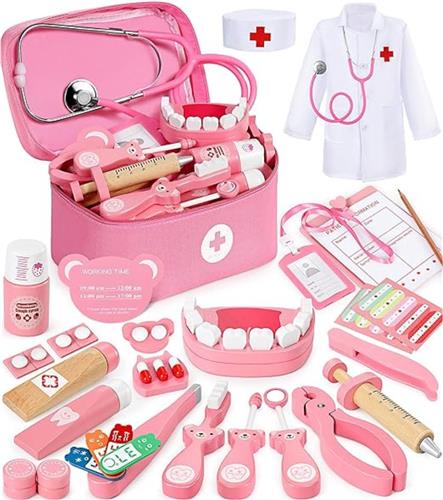 DailySupplies® Dierenarts Speelgoed - Dokterset Kind - Kinderspeelgoed 2 Jaar - Roze