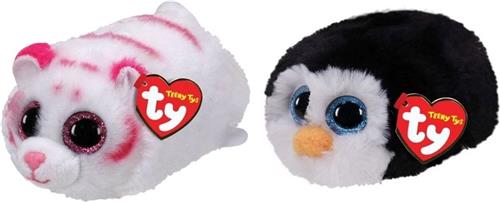Ty - Knuffel - Teeny Ty's - Tabor Tiger & Waddles Penguin