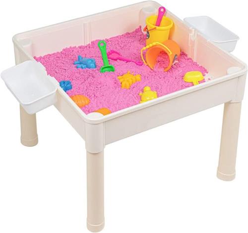 MKSS® Watertafel - Zandtafel - Speeltafel voor Kinderen - Activiteiten Tafel voor Baby en Kinderen - Wit met Roze