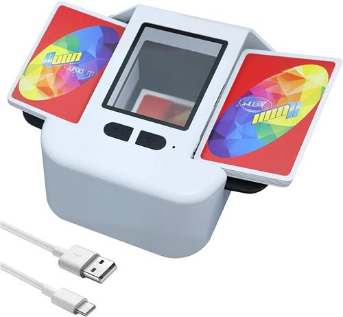 DailySupplies® Kaartenschudmachines - Kaartenschudder voor Speelkaarten - Wit