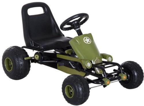 Thuys  Skelter voor Jongens  Ligfiets  Verstelbaar Zadel  Luchtbanden  Stijlvol Design  Unisex  Olijfgroen