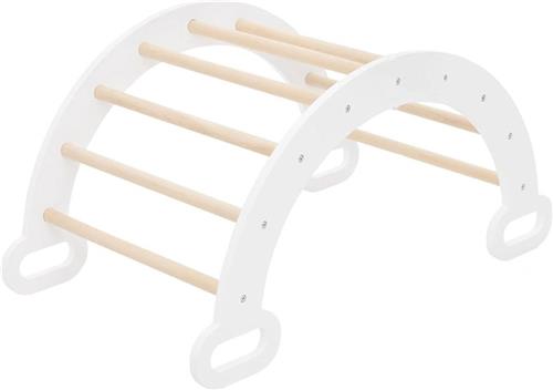 DailySupplies® Klimboog Hout - Pikler Driehoek - Klimrek - Speeltoestel Buiten - Rekstok - Kinderspeelgoed 2 Jaar en Ouder - Wit