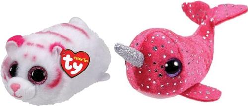 Ty - Knuffel - Teeny Ty's - Tabor Tiger & Nelly Narhwal