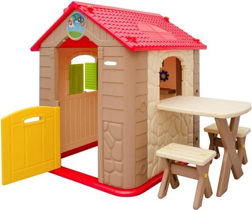 MKSS® Speelhuisje voor Buiten - Buitenspeelgoed Jongens en Meisjes - Speelhuisjes - Speelhuis - Bruin