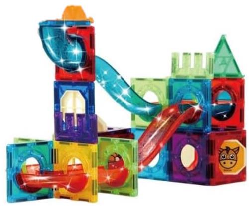 VELTRR® Magnetische Knikkerbaan - Kinderspeelgoed 1 jaar - Magnetic Tiles - Bouwspeelgoed