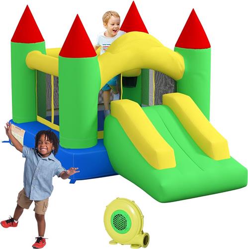 VELTRR® Hoge Kwaliteit Springkasteel - Opblaasbaar Springkasteel - Springkussen voor Kinderen - max 54KG