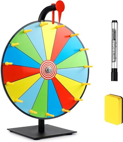 Thuys  Rad van Fortuin  Draaiwiel  30cm Gelukswiel  15 Beschrijfbare Geluksleuven  Voor Jong & Oud  Multifunctioneel