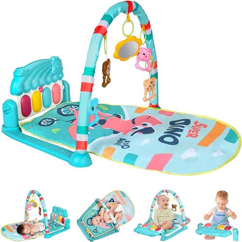 DailySupplies® Baby Speelkleed Met Boog - Babyspeelgoed 0 Jaar - Kinderspeelgoed 1 Jaar - Speelmat - Babygym - Speelmat - Blauw