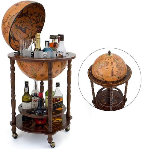 VELTRR® Globebar - Wereldbol Bar - Whiskey Set - Bijzettafel - Authentiek
