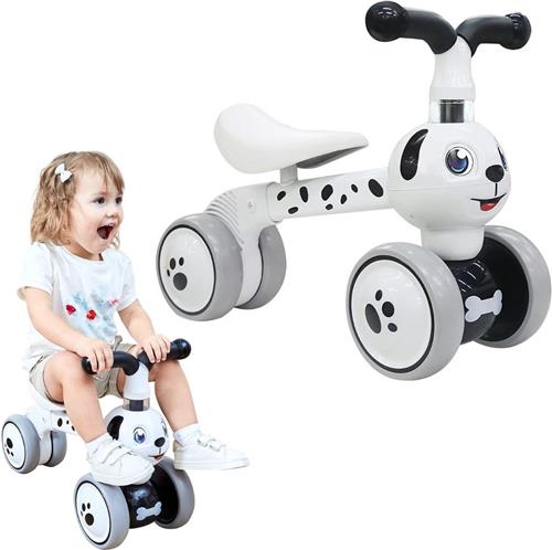 White-label Loopfiets 1 Jaar - Balance Bike voor Meisjes en Jongens - Leren Lopen - Witte Hond