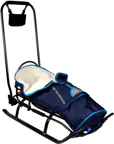 Kinderbobslee  Kinder slee  Rodel  Rodelslee  Schuif slee  Aluminium Frame  Veiligheidsgordel Met Rugsteun