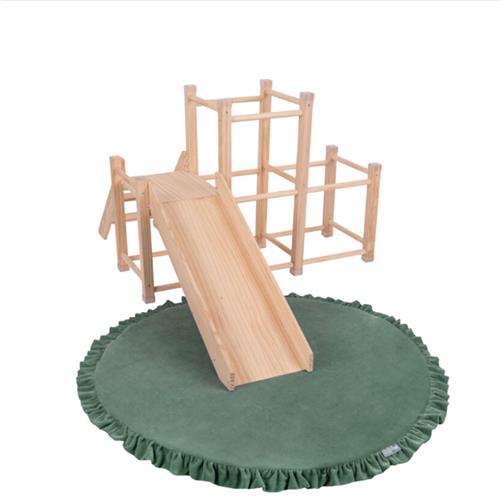 Klimtoren Met Glijbaan - Klimboog Hout Klimmen, Kruipen, Glijden, en Eindeloos Plezier - Duikelrek Klimrek Peuter Baby Kinderen 18+ Maanden - Hout