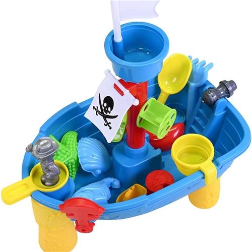 DailySupplies® Watertafel - Zandtafel - Speeltafel voor Kinderen - Activiteiten Tafel voor Baby en Kinderen - Blauw Piraten Schip