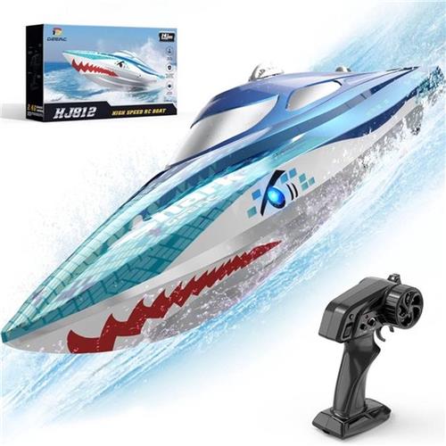 Professionele Bestuurbare Boot  RC Boot  RC Voertuig  Raceboot 20km/u  LED Verlichting  100M Bereik  Hoogwaardige Materialen  Blauw