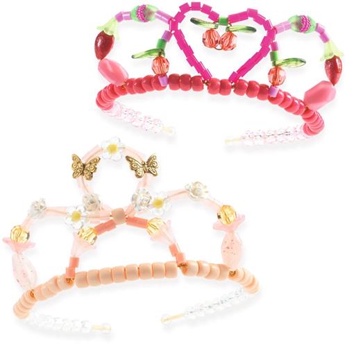 Djeco PERLES & BIJOUX - PERLES & BIJOUX Duo de tiares, Rose.