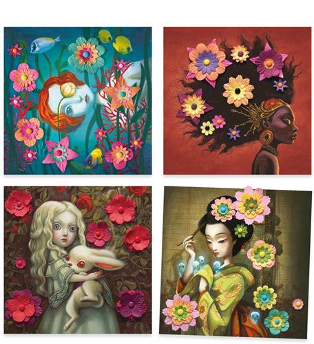 Djeco LES PLUS GRANDS - PAPIER CREATIF Rock'n'Roses.