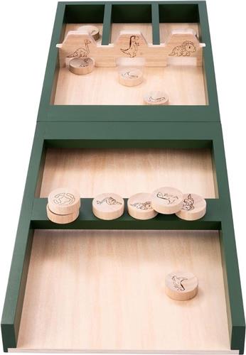 DailySupplies® Sjoelbak voor Volwassenen en Kinderen - Sjoelbakken Klein - Hout - 80cm - Inclusief 12 Sjoelstenen - Groen