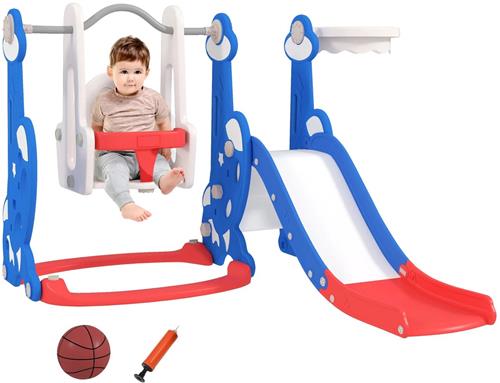 4-In-1 Speelset  Speeltoestel  Kinderspeelset  Indoor Speelgoed  Raket Thema  Veilig Kunststof  Geschikt Voor 18 Maanden Tot 4 Jaar