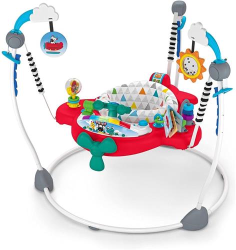 MKSS® Baby Jumper Speelgoed - Kinderspeelgoed 1 & 2 Jaar - Bouncer - Wit met Rood