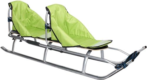 Tandemslee  Duo Slee  Tweepersoons Slee  Tandemsleetje  Kinderslee  Lichtgewicht Aluminium  Veilig Met Rugleuningen
