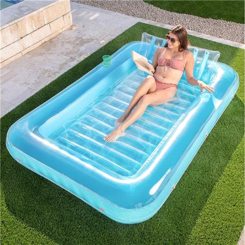 Tanning Pool Bed - Luchtbed Zwembad Opblaasbaar - Blauw